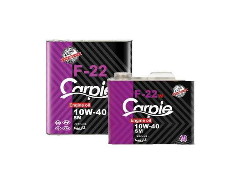 روغن موتور خودرو کارپیه کد F-22 پلاس مدل 10W40 SM حجم 3.5 لیتر